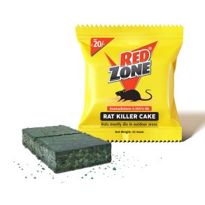Red Zone - Rat Killer Cake – Bromadiolone 0.005% - Wholesale Pack - 25 Gm x 480 Unit